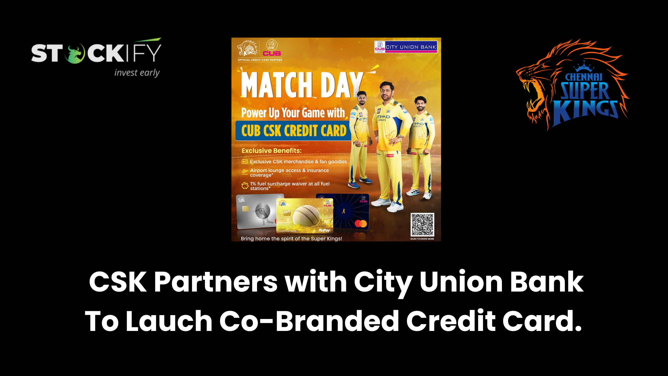 CSK-City Union Bank Tie Up For Co-Branded Credit Card