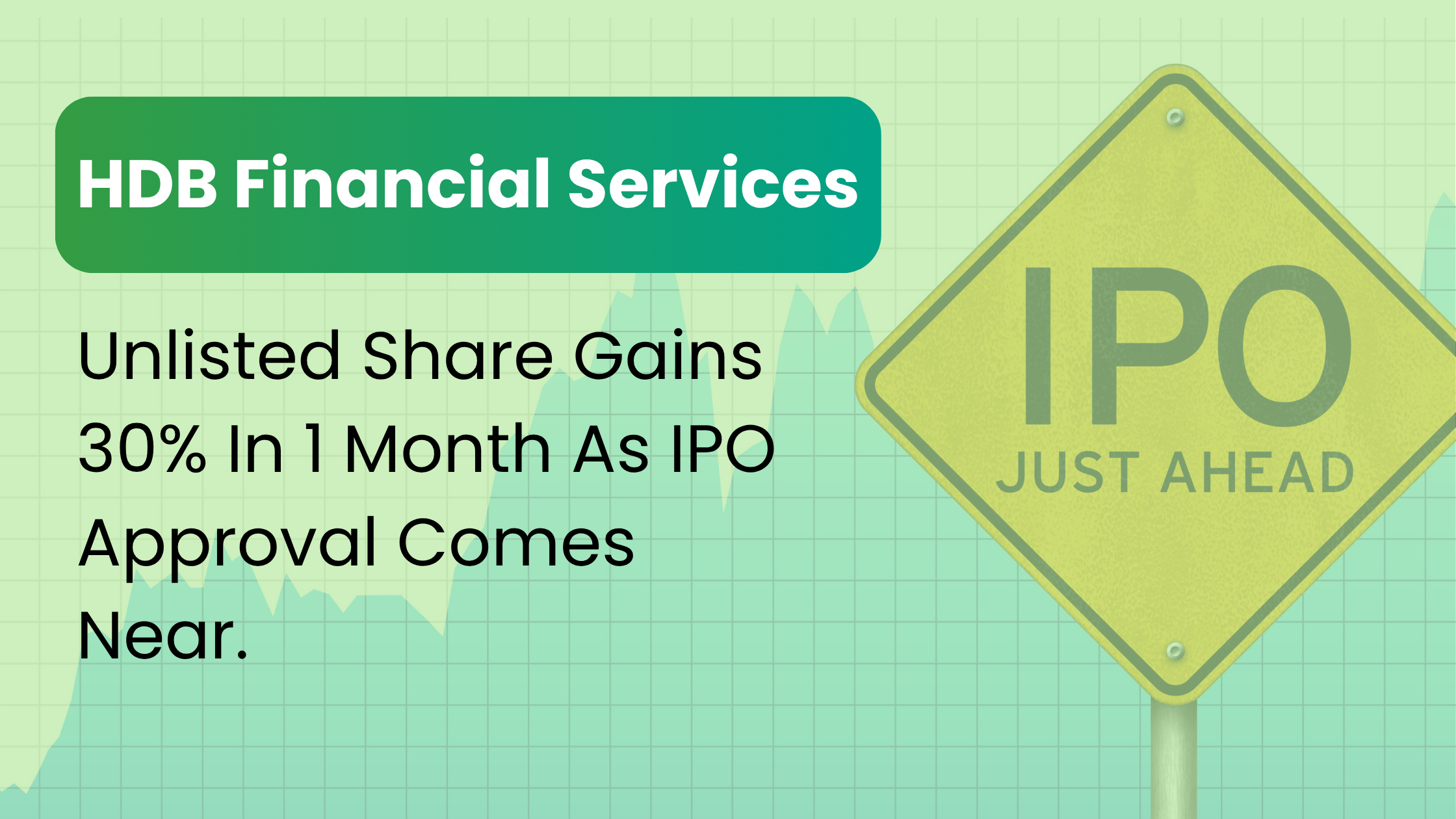 HDB Finance Share Gains 30% In 1 Month Ahead Of IPO